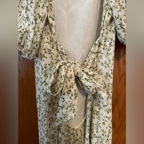 Reformation Mint Green Floral midi Dress - Picture 5 of 7